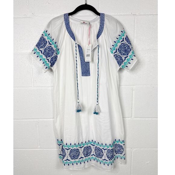 Vineyard Vines Embroidered White Cotton‎ Dress - Picture 3 of 9